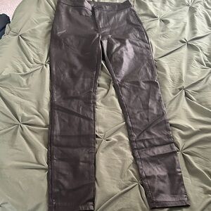 SHEIN Black Faux Leather Jeggings